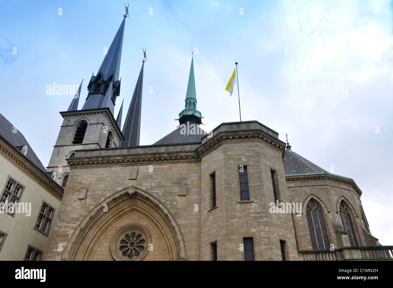 Kathedrale NotreDame, die Stadt Luxemburg, Luxemburg Stockfotografie