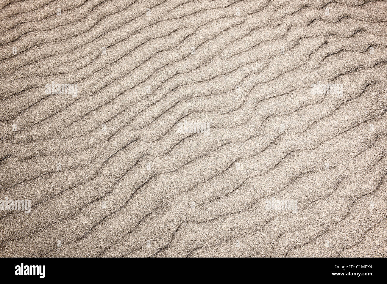 Natürlichen Hintergrund des Sandes in Ripple Wave-Muster Stockfoto