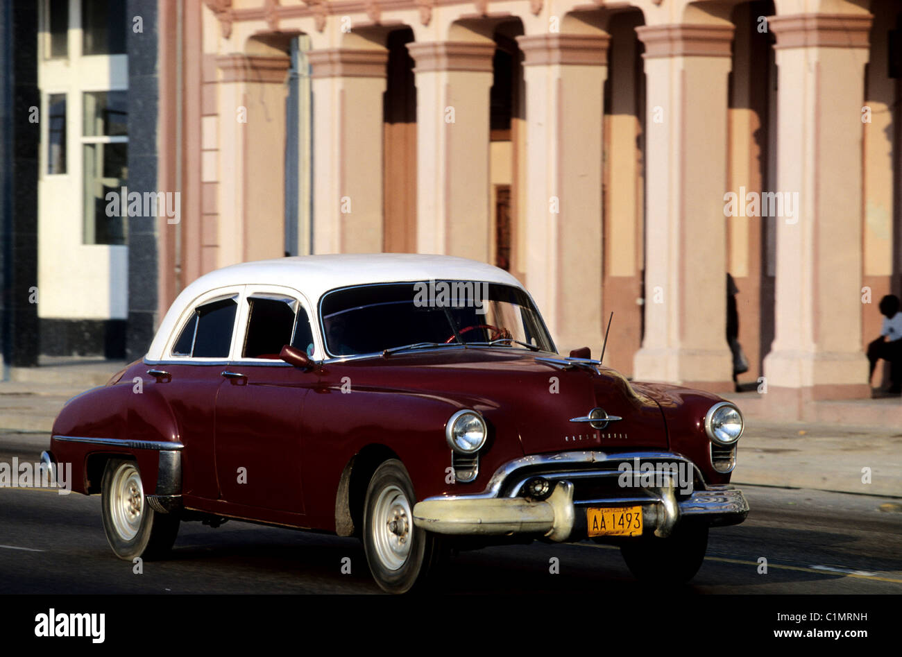 Kuba, Havanna, die Altstadt, amerikanische Autos der 50er Jahre Stockfoto