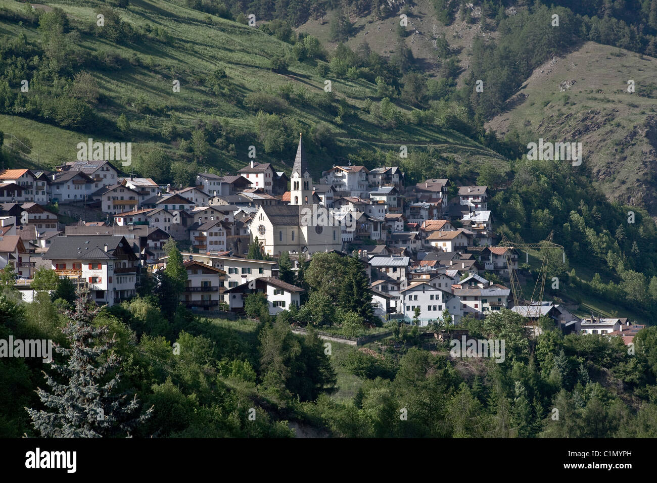 Südtirol, Stilfs Stockfoto