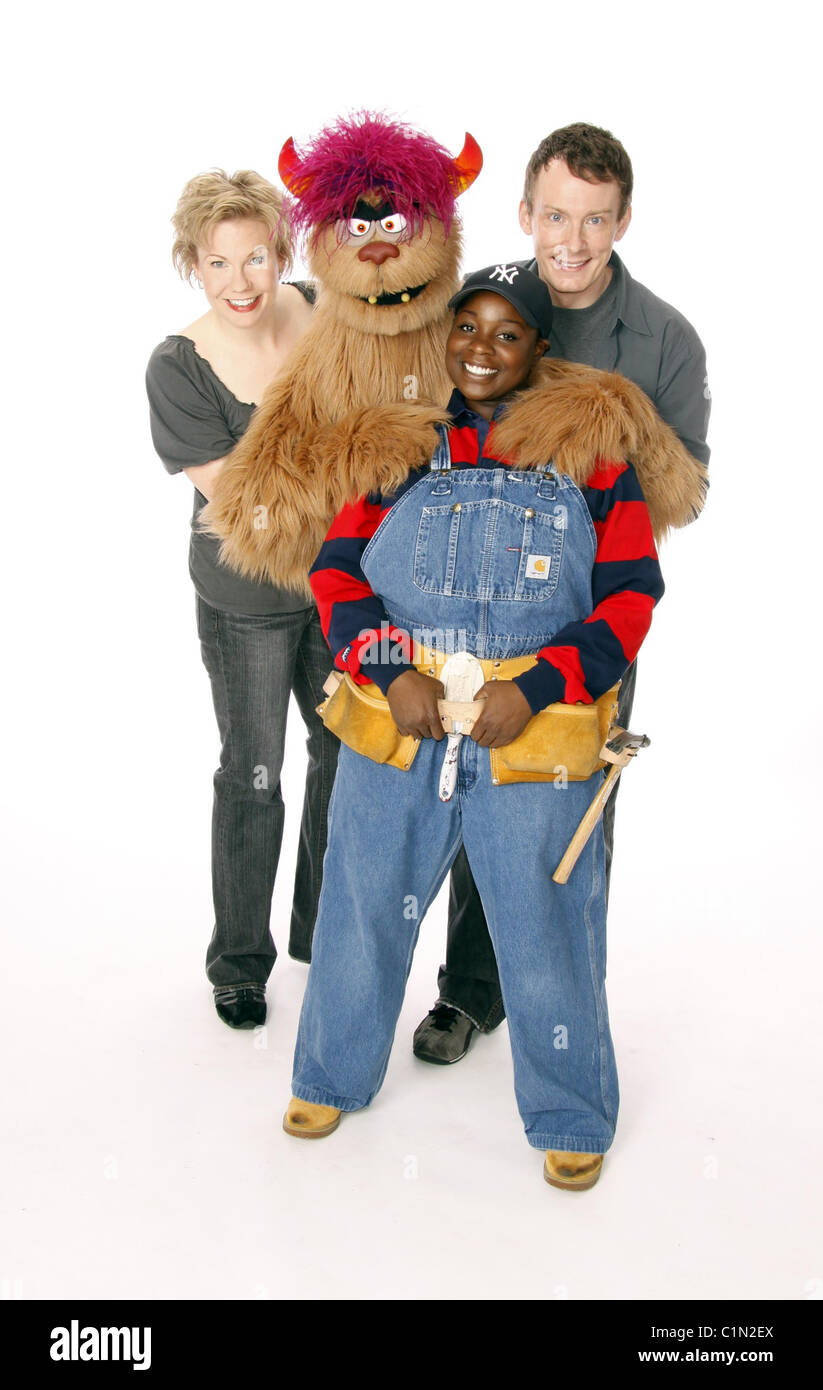 Jennifer Barnhart, Trekkie Monster, Danielle Thomas und Christian Anderson der erste Blick auf die neue Besetzung des Broadway Stockfoto