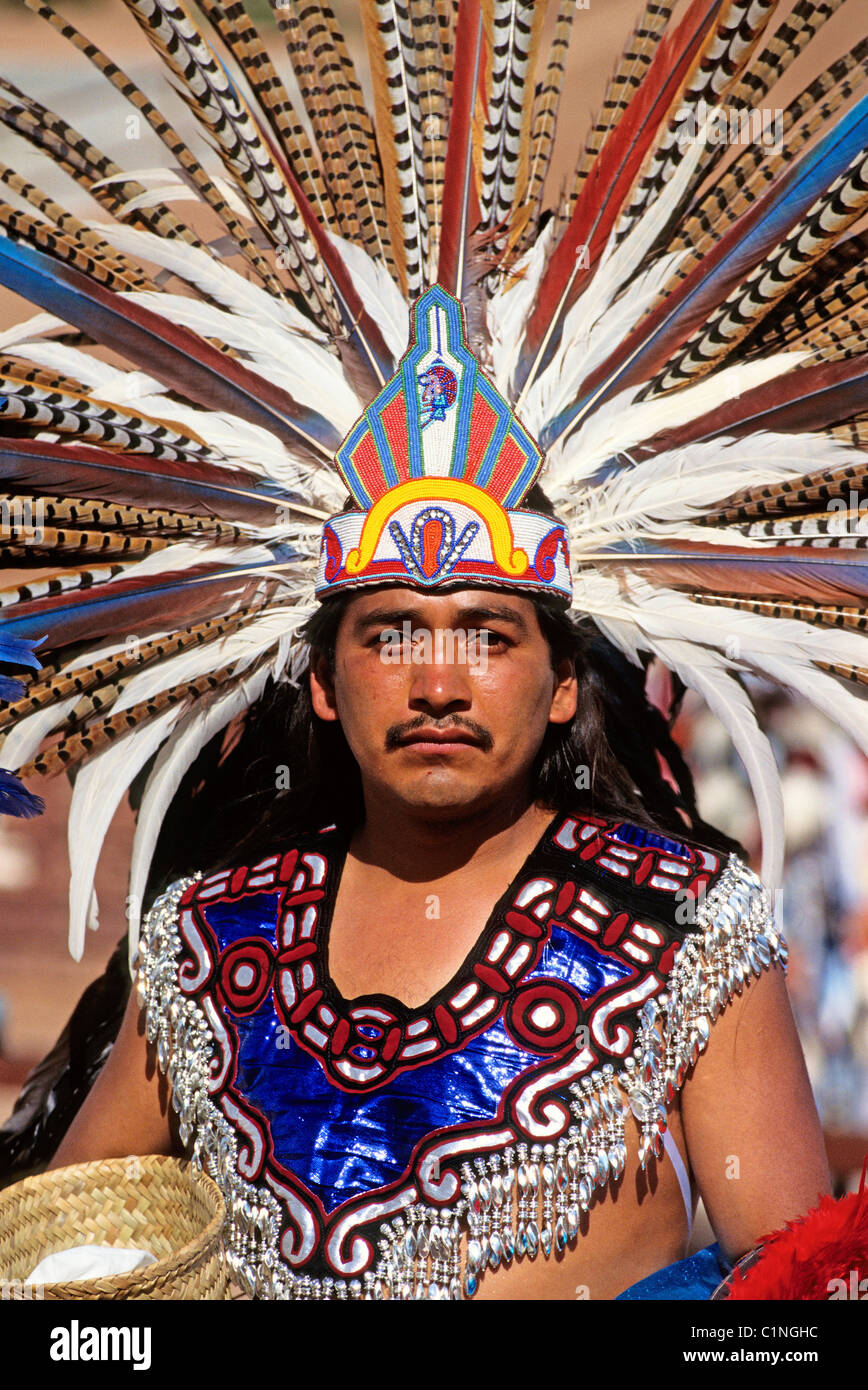 Mexiko, Oaxaca Zustand, Aztec indische Tänzerin Stockfoto