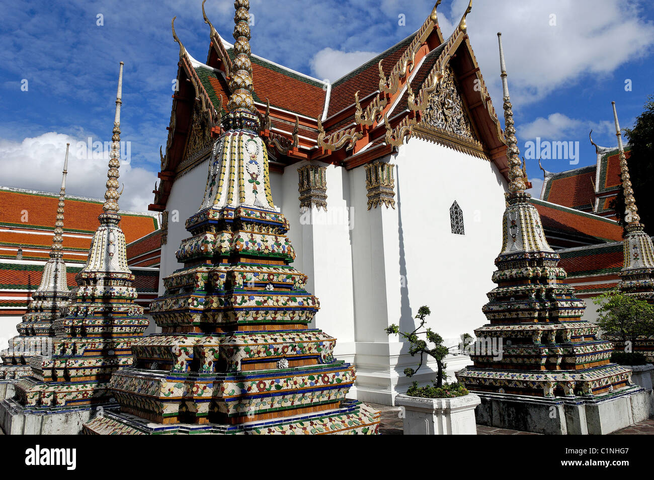 Thailand, Bangkok, Wat Phra Chetuphon, der Viharn Gehäuse des liegenden Buddha Stockfoto