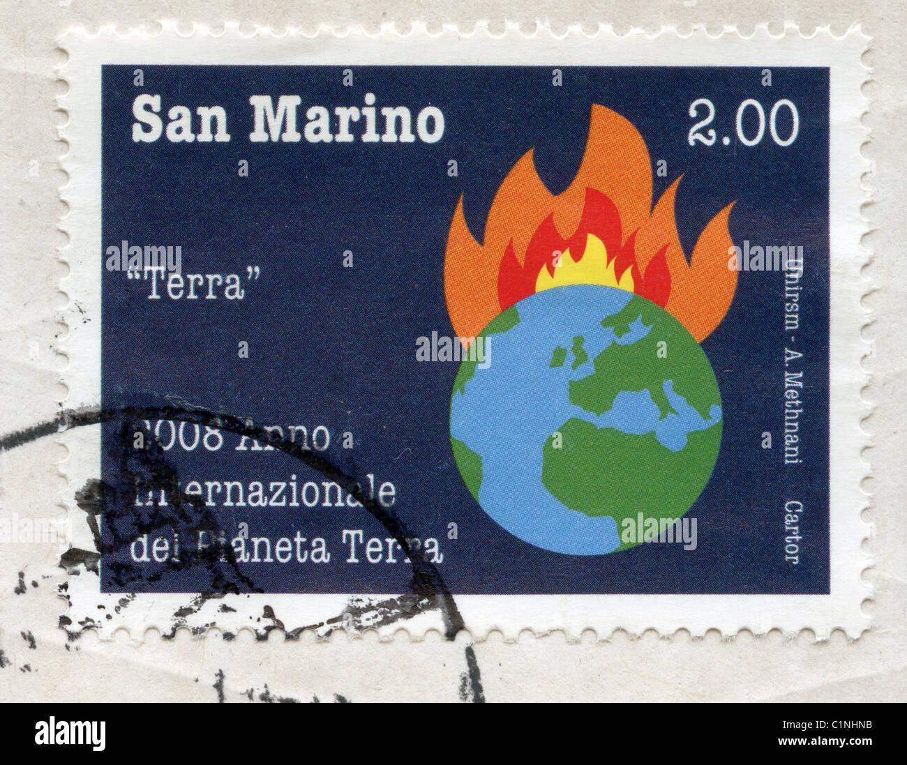 San Marino-Briefmarke Stockfotografie - Alamy