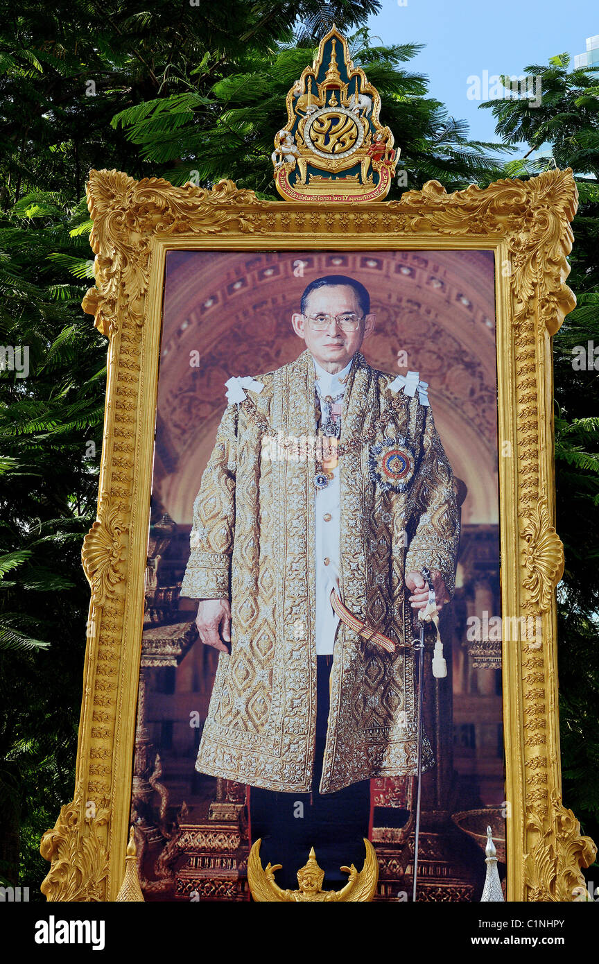 Thailand, Bangkok, König Bhumibol Rama IX (der weltweit längste Umhüllung Monarch) Stockfoto