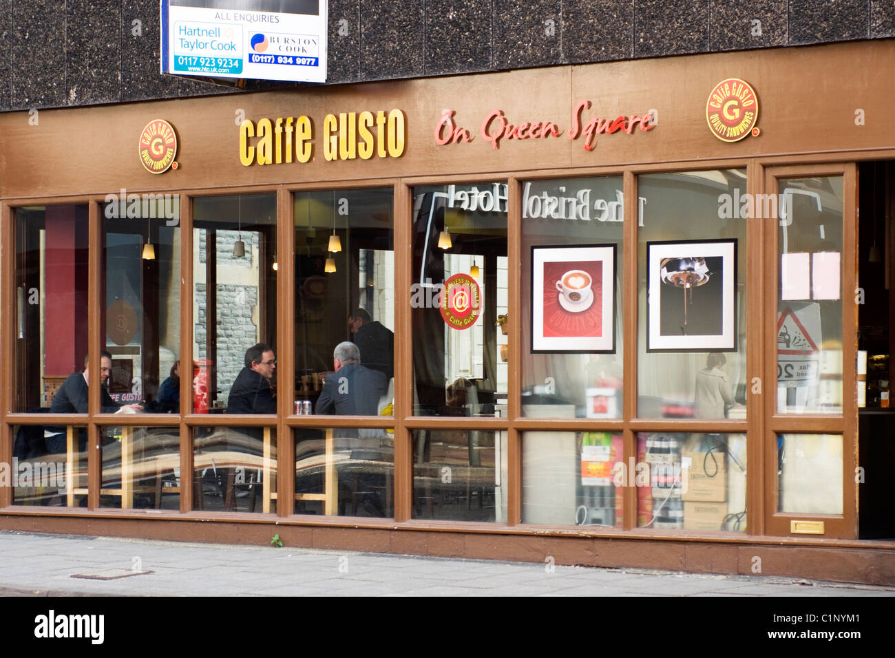 Cafe Gusto die Stadt Bristol England Großbritannien Stockfoto