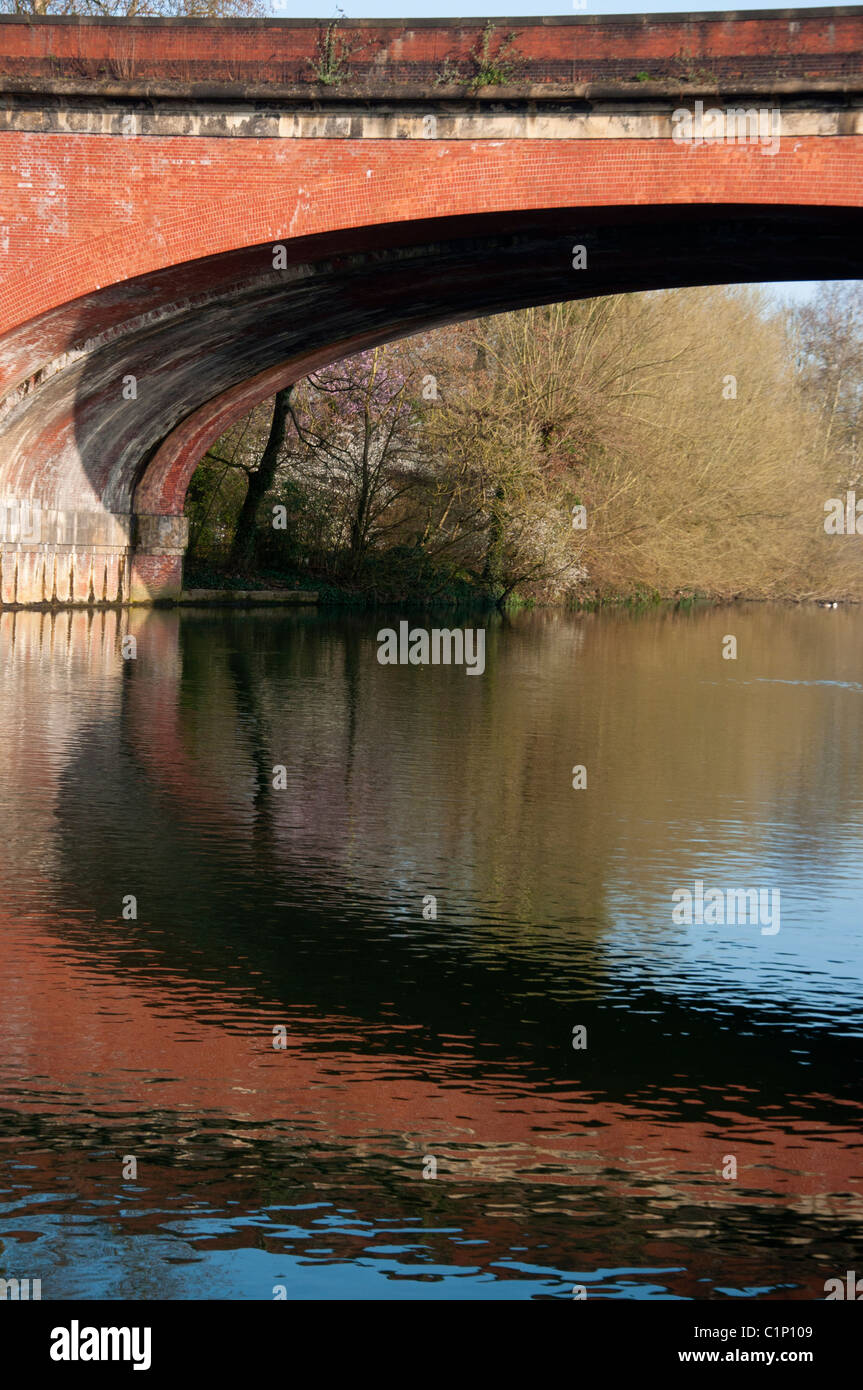 Isambard Kingdom Brunel Eisenbahnbrücke bei Maidenhead. England. Stockfoto