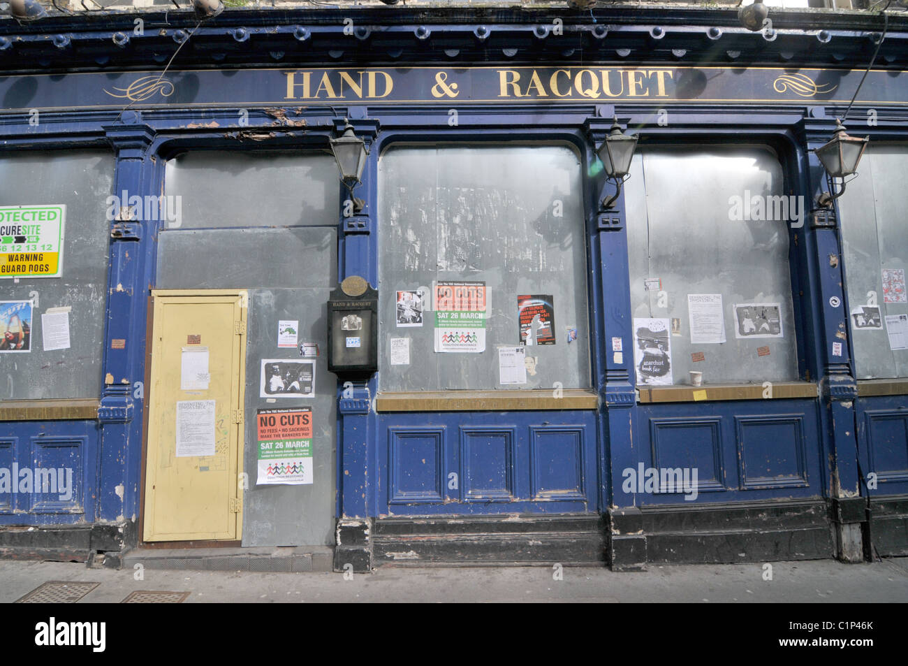 Hand & Raquet Pub Leicester Square London besetzten Hausbesetzer hocken Anarchisten Anarchie Aufstand alternativen Lebensstil Stockfoto
