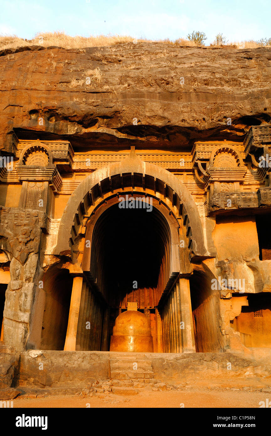 Indien, Karnataka, 2. Jahrhundert v. Chr. Bhaja Höhlen Stockfoto