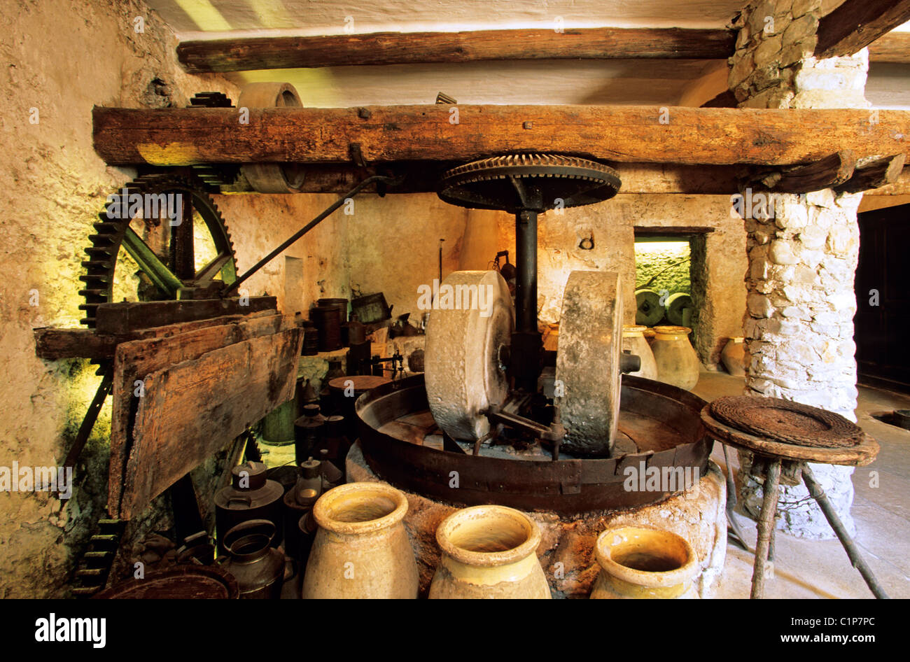 Frankreich, Drome, Nyons, Les Vieux Moulins a Huile, 18. Jahrhundert, obligatorische Erwähnung Stockfoto