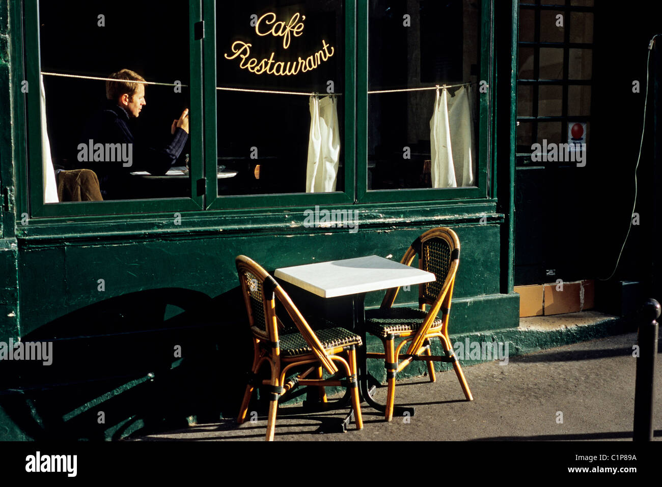 Frankreich, Paris, rue De La Montagne Sainte Genevieve, Cafe Gaudeamus Stockfoto