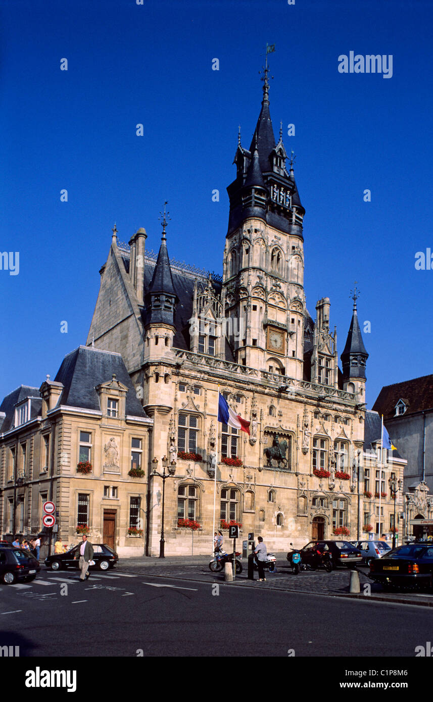 Frankreich, Oise, Compiègne, Rathaus Stockfoto