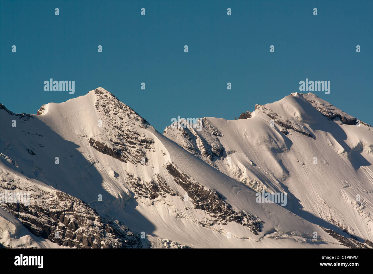 Blick vom Schilthorn-Berg in der Schweiz Stockfoto