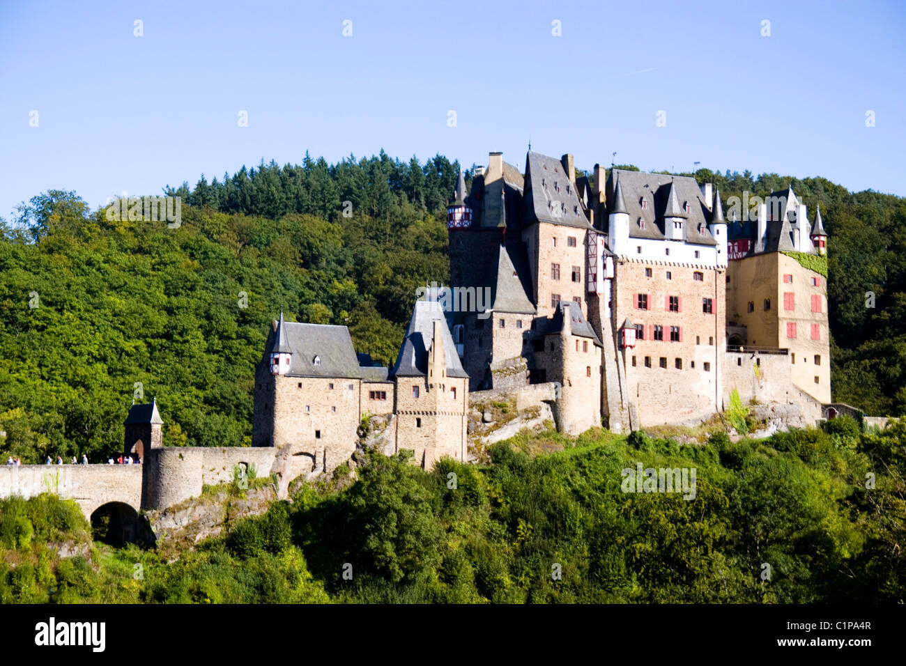 Deutschland, Burg Eltz, Hang Burg Stockfoto