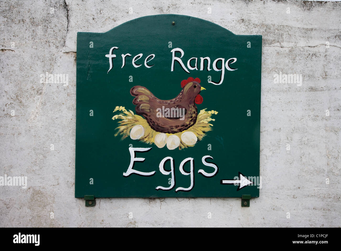 Republik von Irland, Wicklow, registrieren Sie kostenlos Angebot Eiern Stockfoto