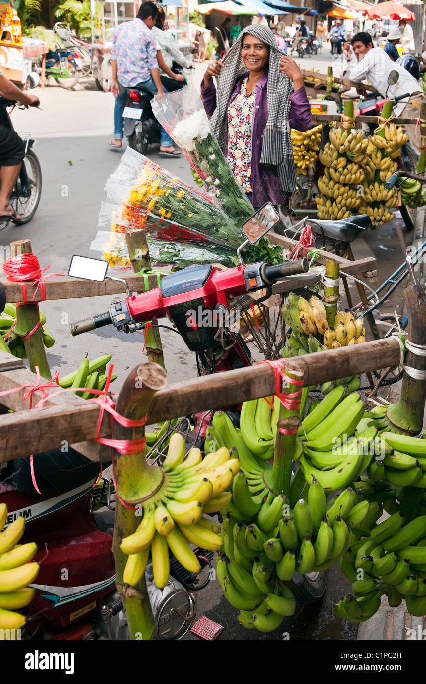 Garküche, Phnom Penh, Kambodscha Stockfoto