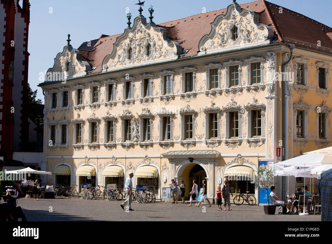 Deutschland, Bayern, Würzburg, Falkenhaus, Fassade Stockfoto