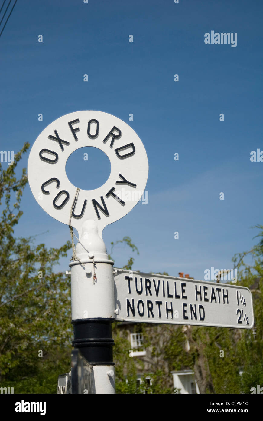 Großbritannien, England, Chilterns, Straßenschild Stockfoto