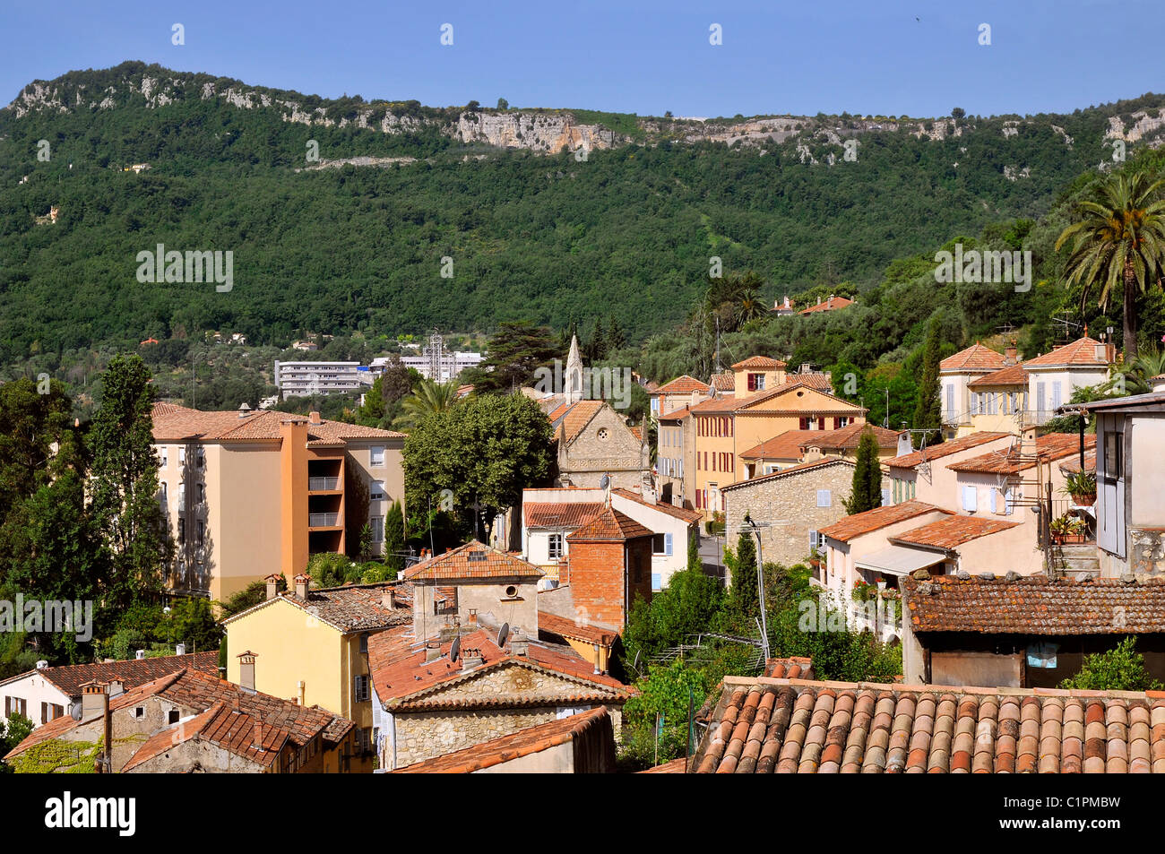 Dorf von Le Bar Sur Loup im Südosten Frankreichs, Region Provence, Departement Alpes-Maritimes Stockfoto