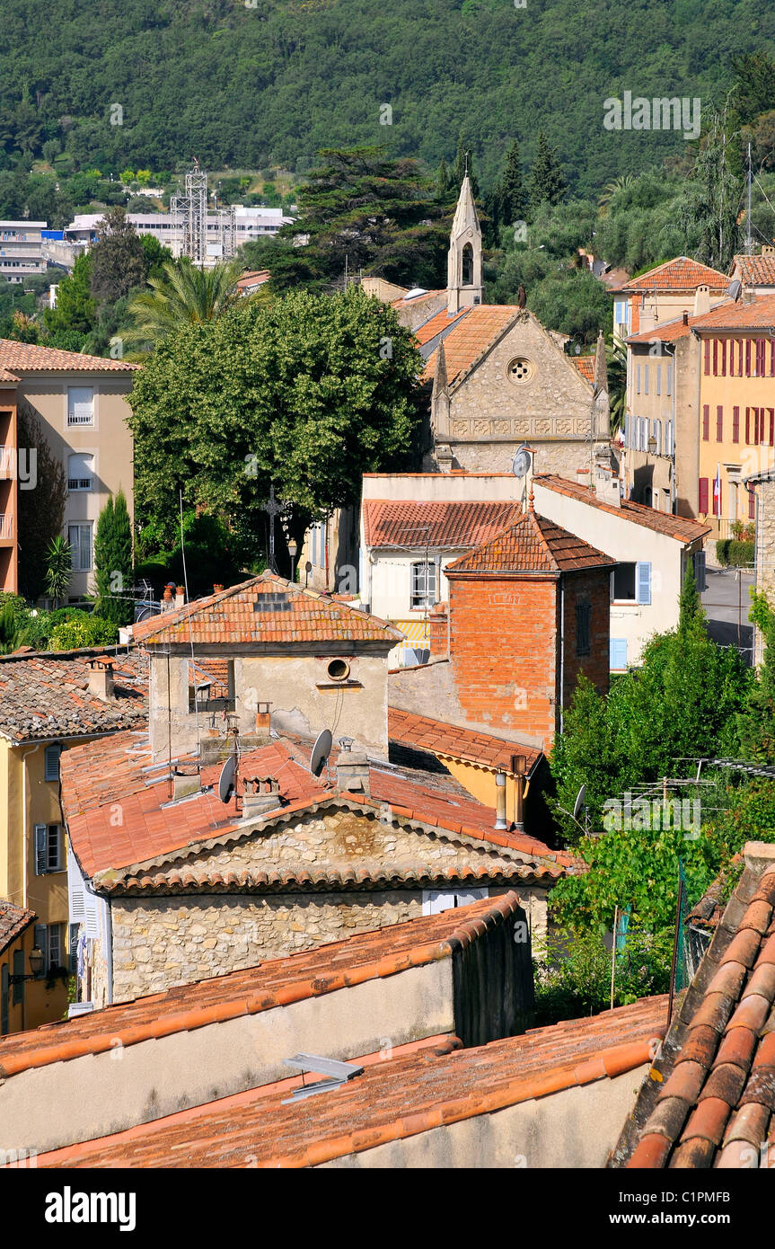 Dorf von Le Bar Sur Loup im Südosten Frankreichs, Region Provence, Departement Alpes-Maritimes Stockfoto