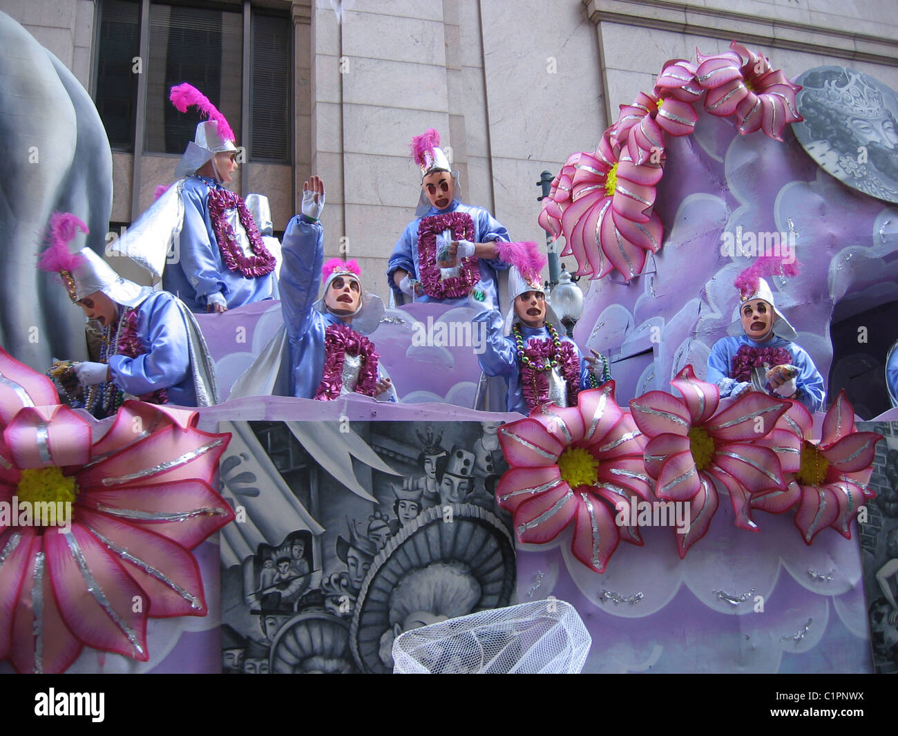Menschen in Kostümen auf einem Karneval, New Orleans, USA. Stockfoto