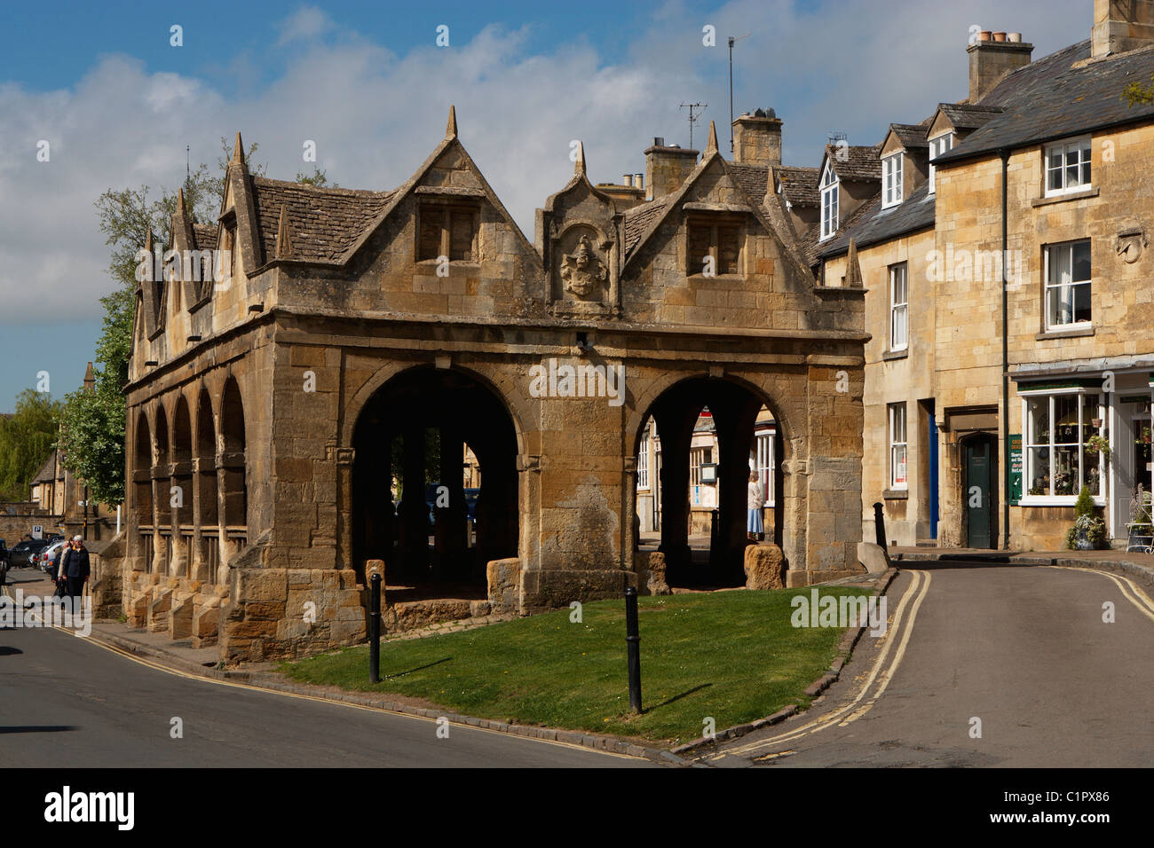 England, Gloucestershire, Chipping Campden, alte Markthalle in der High street Stockfoto