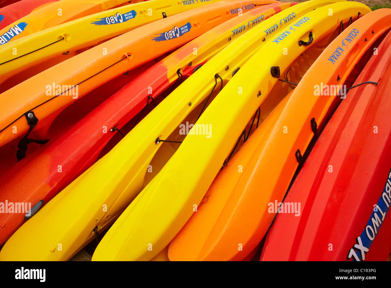 Kajaks, Paihia, Bay of Islands, Northland, Nordinsel, Neuseeland Stockfoto
