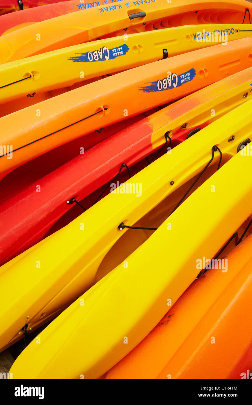 Kajaks, Paihia, Bay of Islands, Northland, Nordinsel, Neuseeland Stockfoto