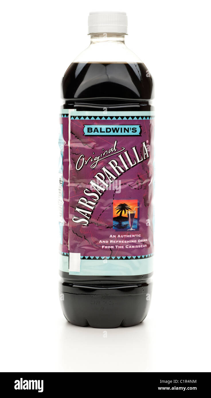 Kunststoff-Flasche Baldwins original Sarsaparilla herzliche Getränk Stockfoto