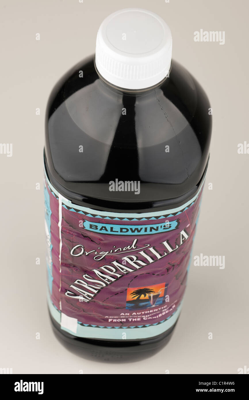 Kunststoff-Flasche Baldwins original Sarsaparilla herzliche Getränk Stockfoto