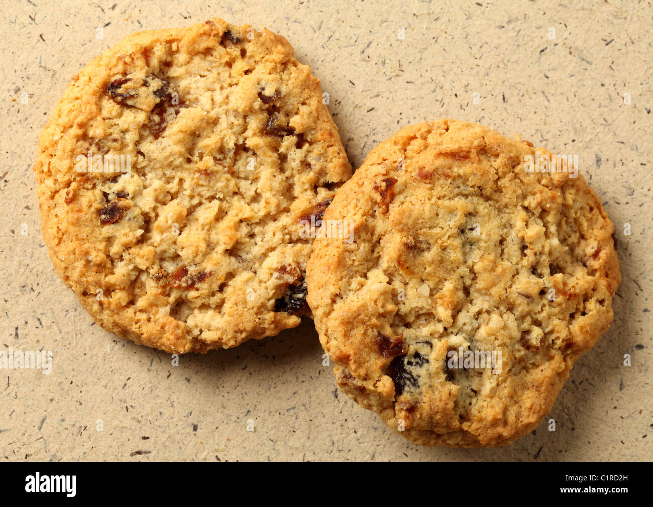 OBST UND HAFER-KEKSE Stockfoto