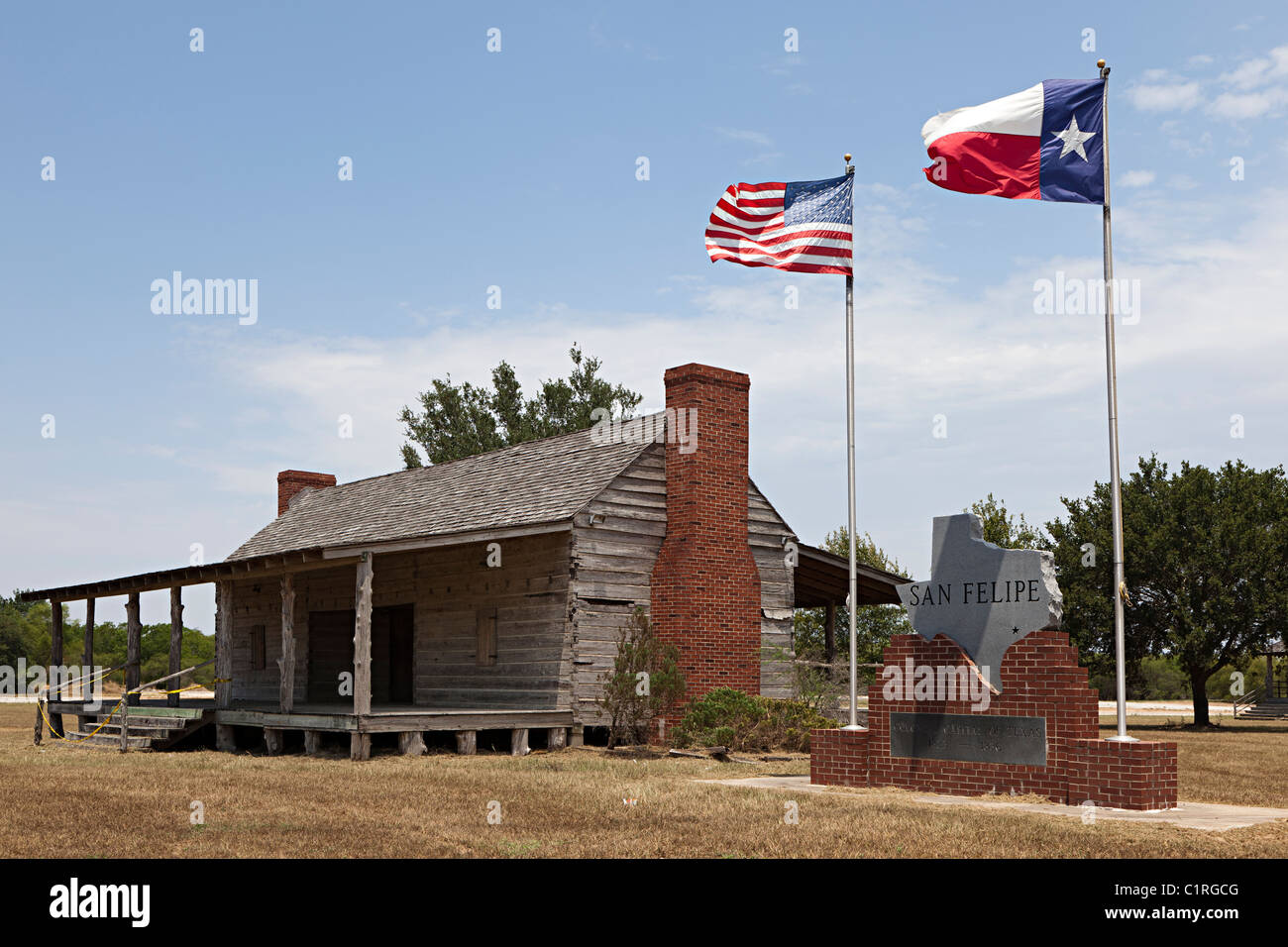 Erste anglo-amerikanische Hauptstadt San Felipe de Austin Texas USA Stockfoto