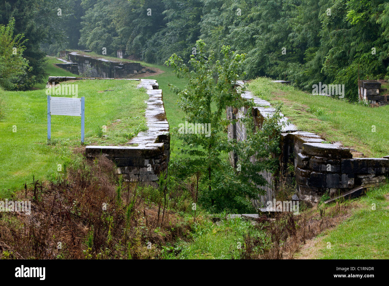 Verlassenen Schlösser an der Miami und Erie-Kanal in der Nähe von Lockington, Ohio. Stockfoto