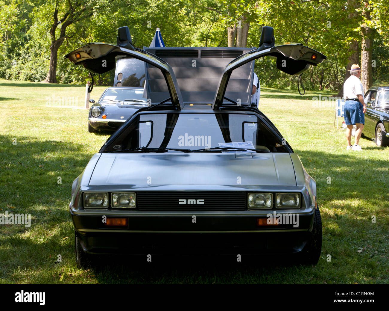DeLorean Auto mit offenen Türen... Stockfoto