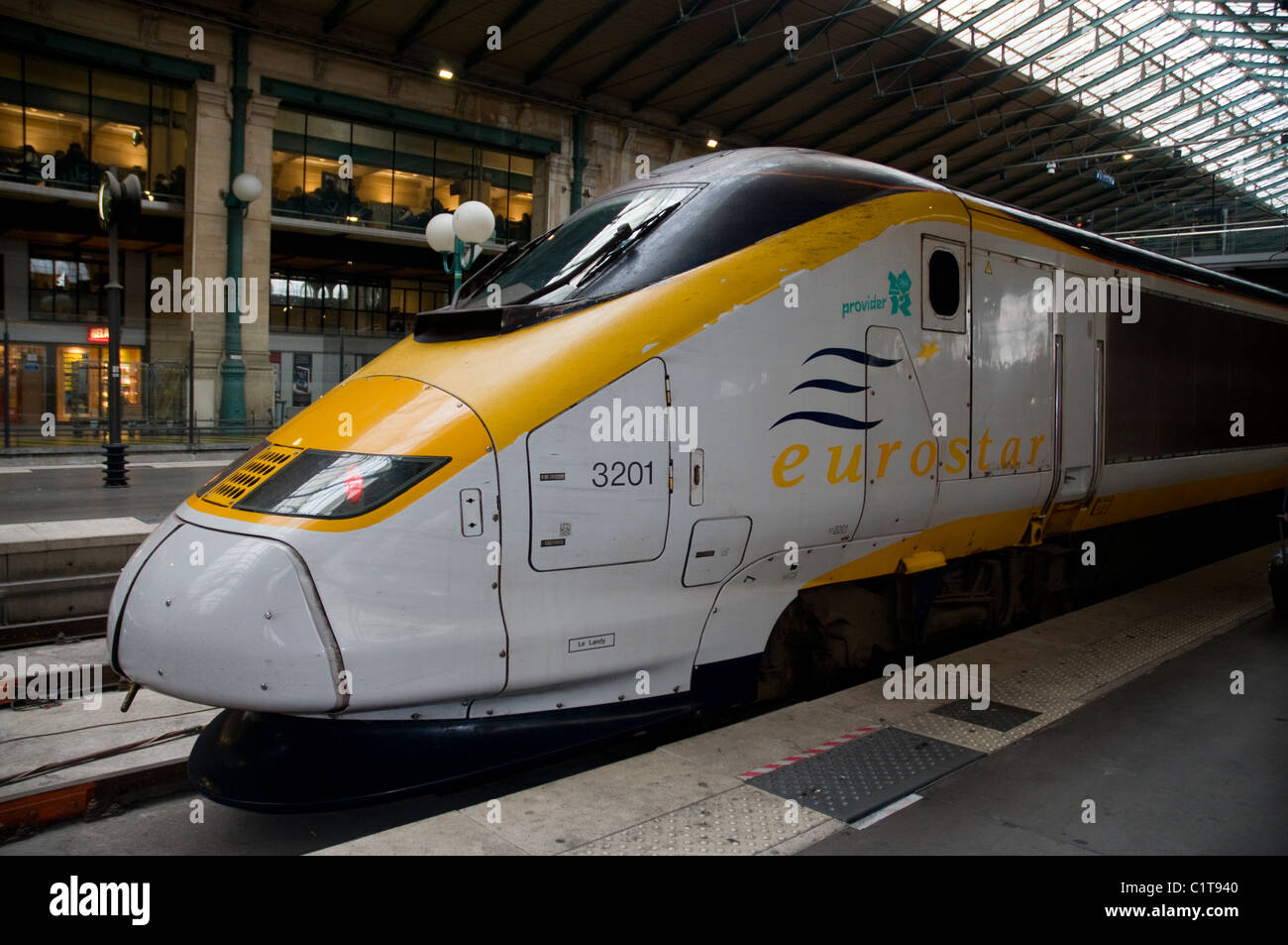 Klasse 373, Eurostar gesetzt 3201, Gec/Alsthom, Elektrischer Triebzug, Paris Gare du Nord Stockfoto