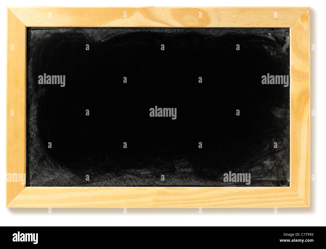 eine leere Tafel isoliert auf weißem Hintergrund mit Beschneidungspfad Stockfoto