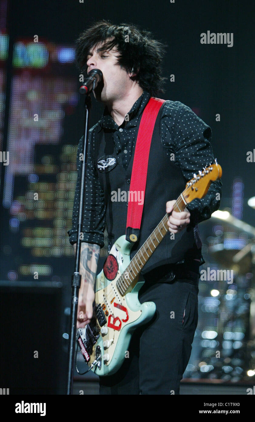 Billie Joe Armstrong Green Day die live auf der Bühne im Verizon Center. Washington DC, USA - 29.07.09: Stockfoto