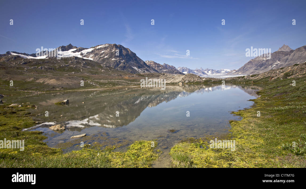 Grönland Sermiligaq-Fjord Stockfoto