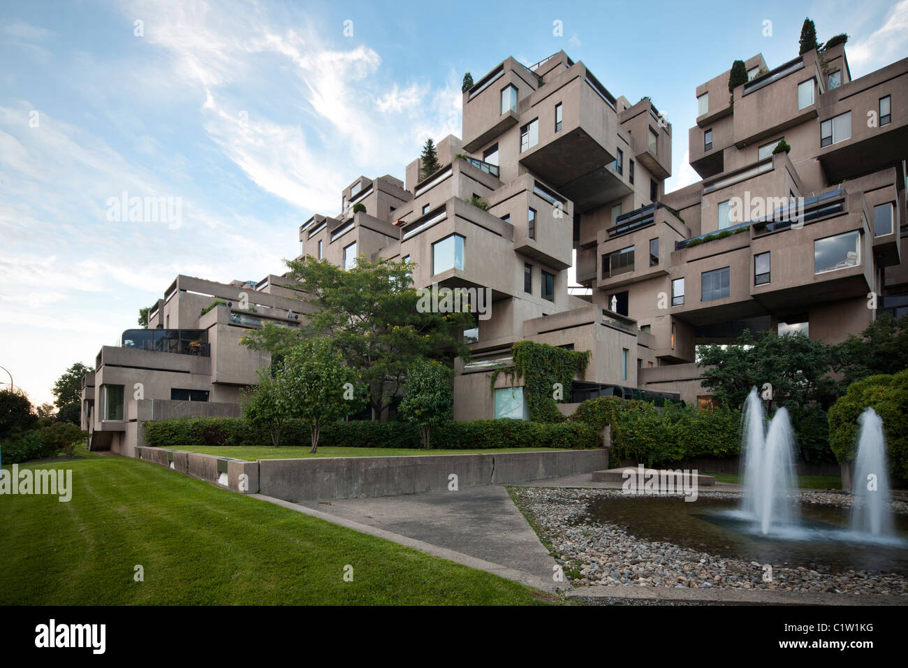 Habitat 67 Gehäuse Gebäude in Montreal, Quebec, Kanada von Moshe Safdie. Stockfoto