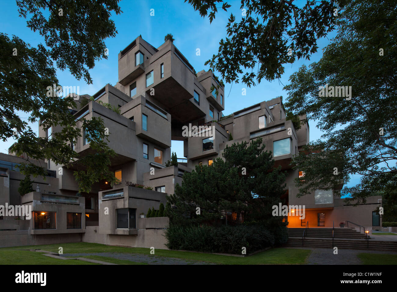 Habitat 67 Gehäuse Gebäude in Montreal, Quebec, Kanada von Moshe Safdie. Stockfoto