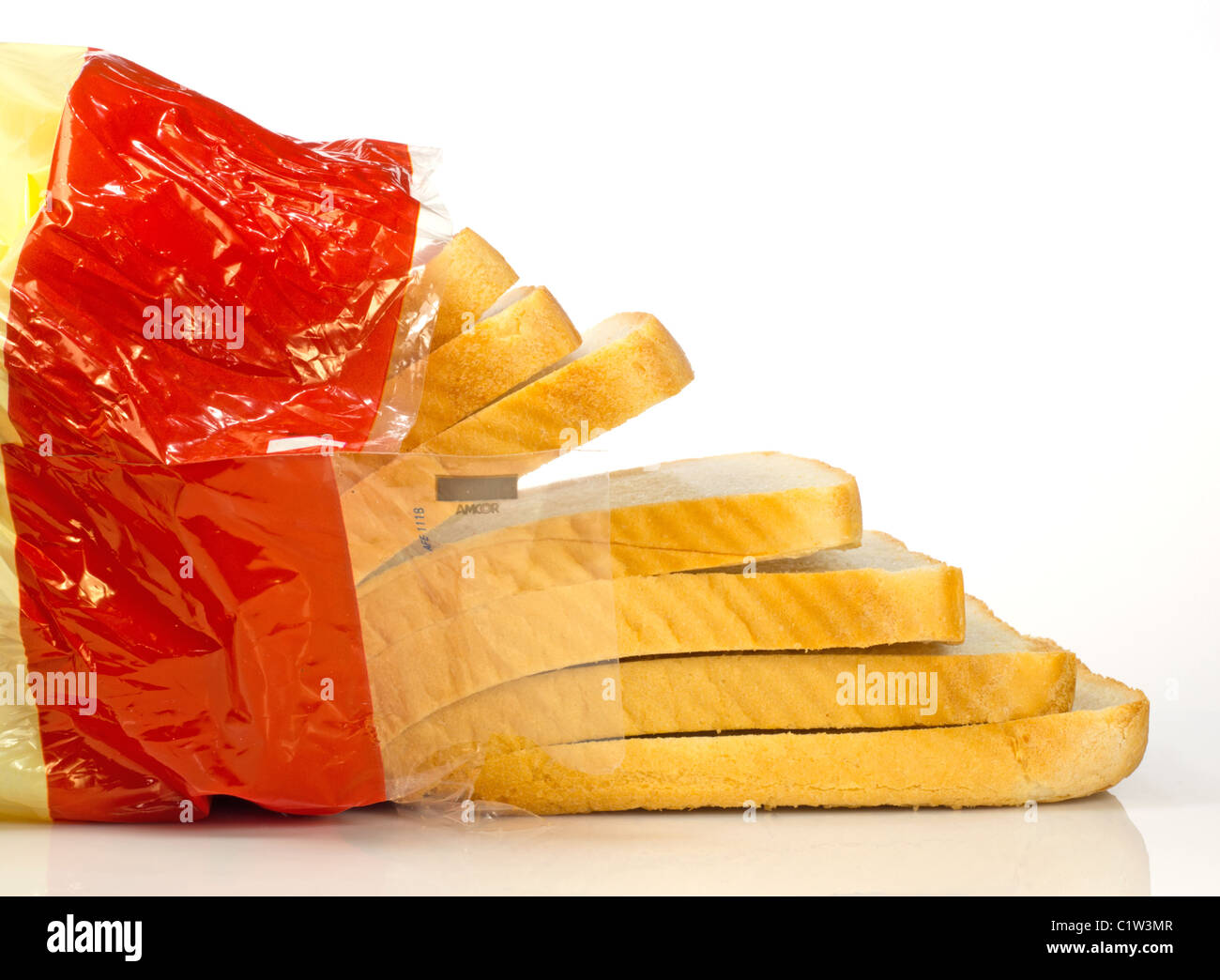 geschnittenes Weißbrot Stockfoto