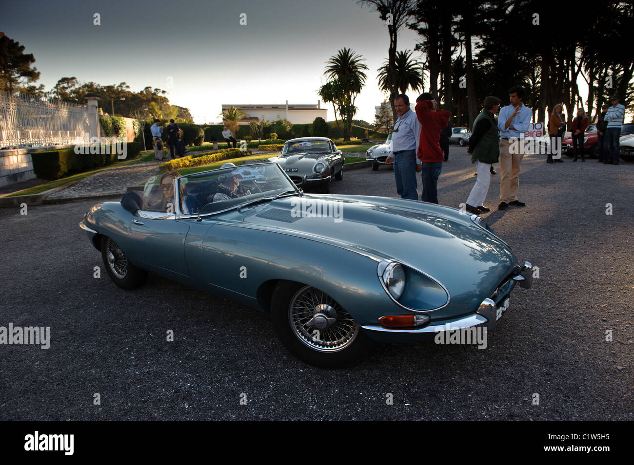 Jaguar E-Type Cabrio Stockfoto
