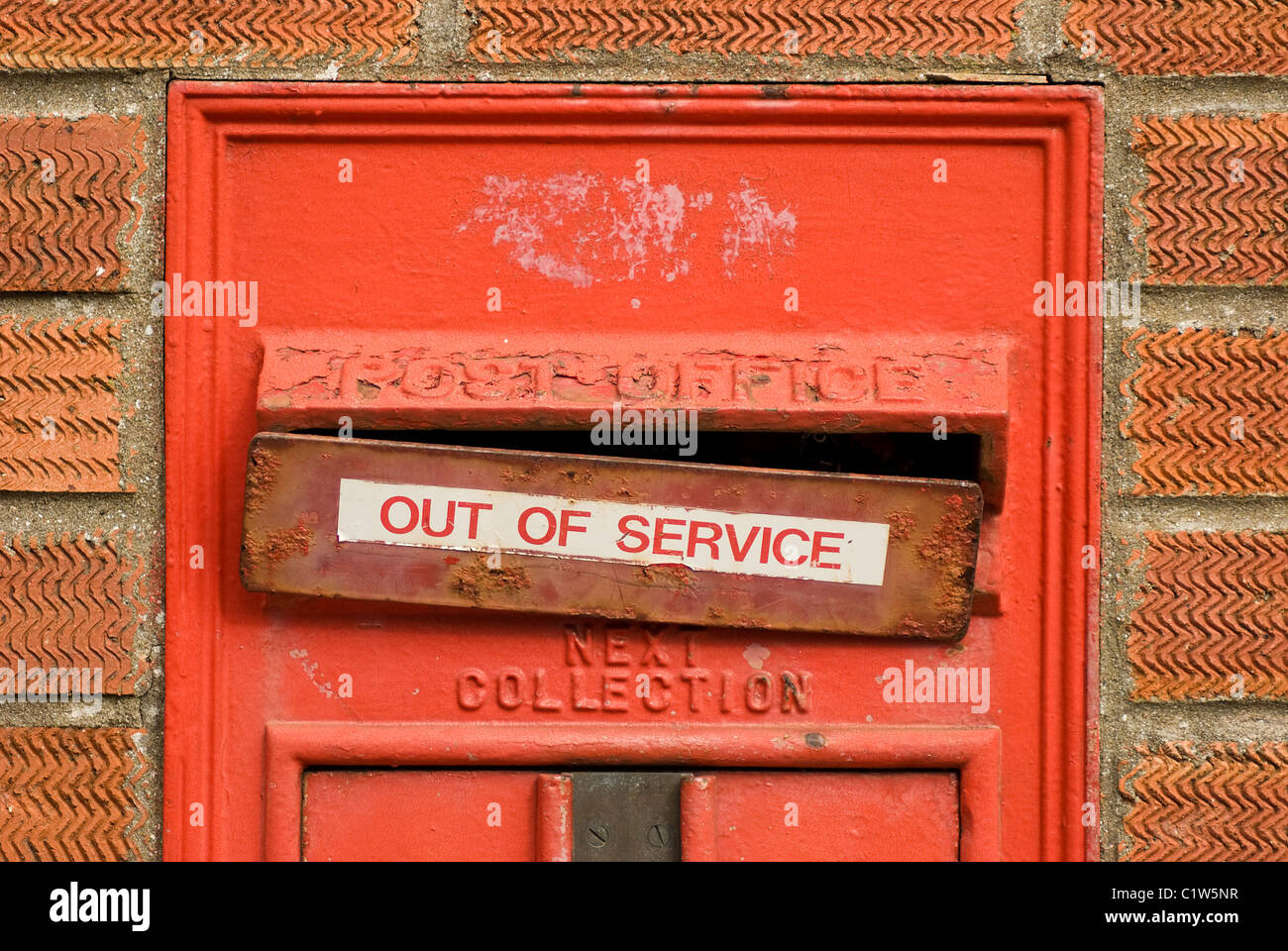 Aus Service-Briefkasten in Treforest, South Wales, UK Stockfoto