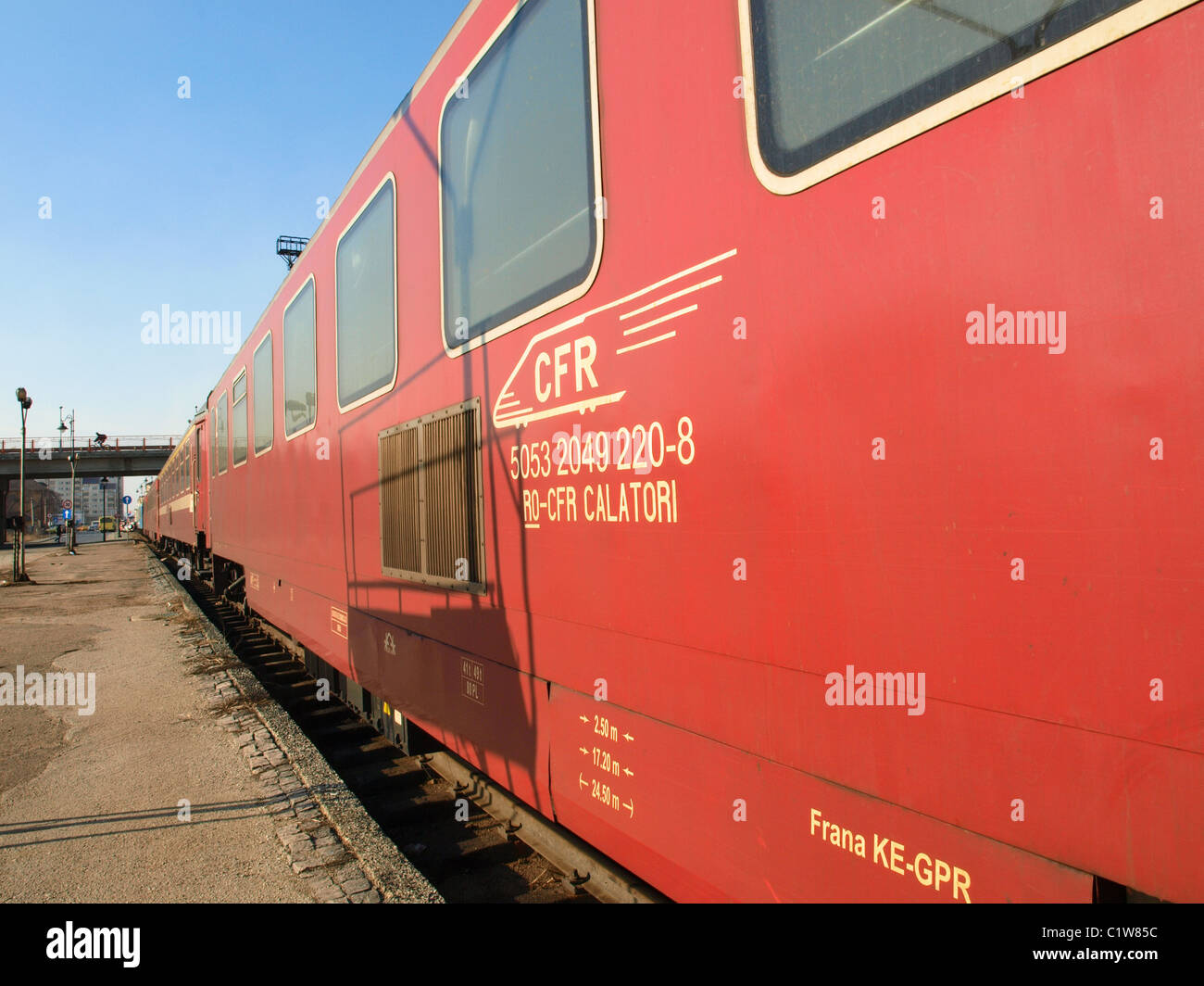 CFR-Eisenbahnwaggon. Stockfoto