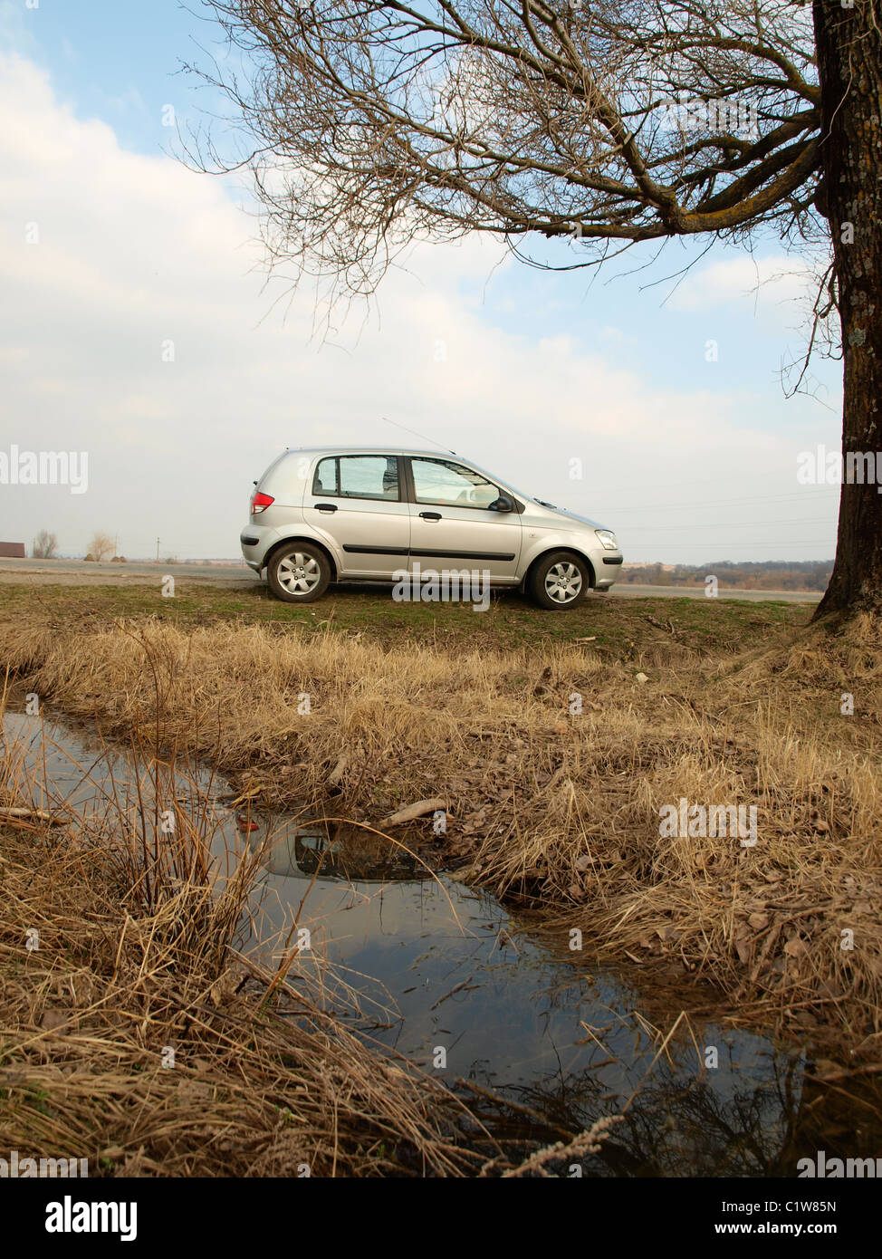 Auto vor der Reise. Stockfoto