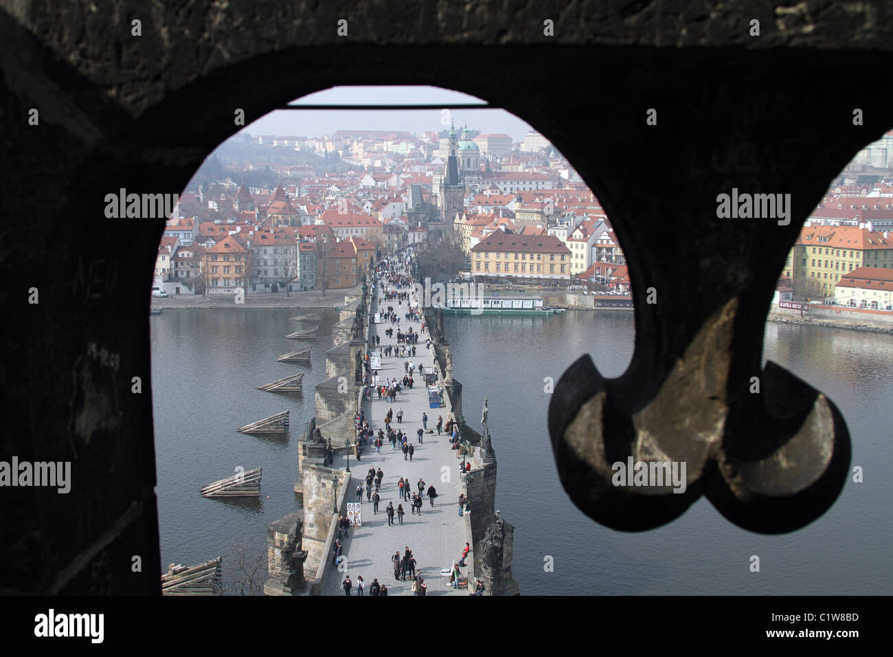 Die Karlsbrücke in Prag, Tschechische Republik Stockfoto
