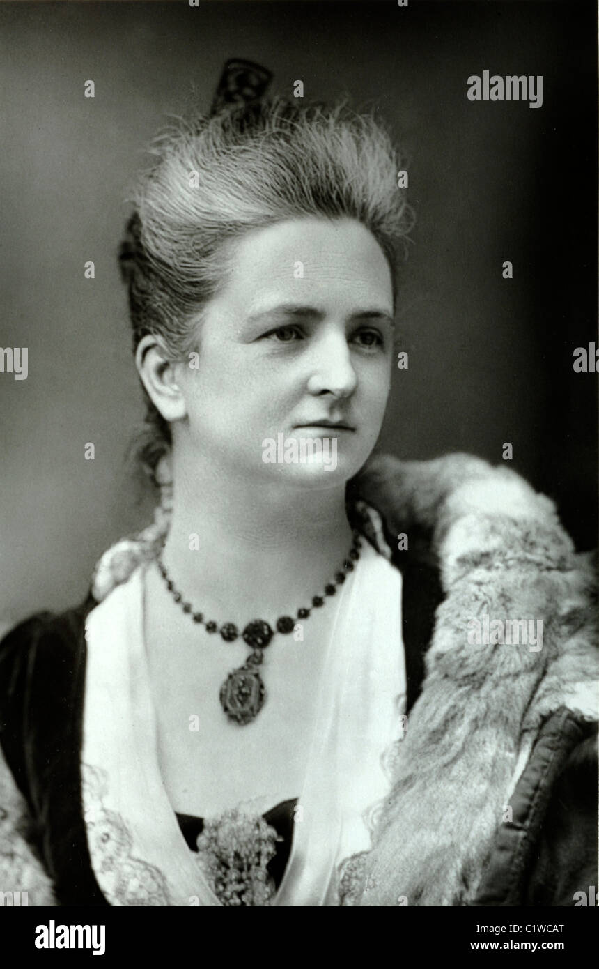 Portrait of Mary Davies (1855-1930) Welsh Mezzosopran Opera Singer. Woodburytype Stockfoto
