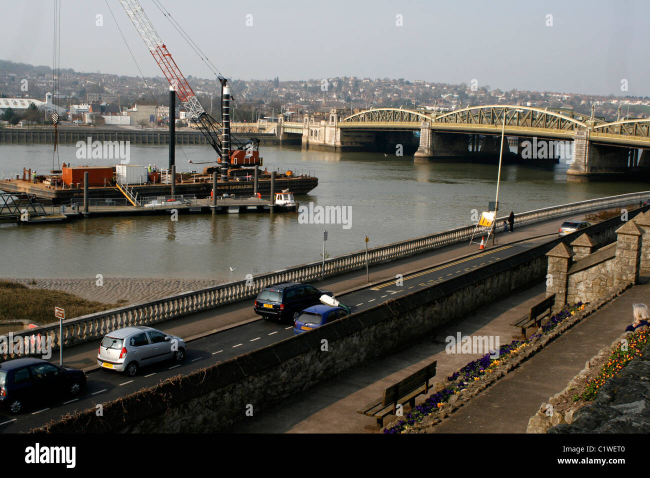 Rochester Brücke Stadt Kent uk 2011 Stockfoto