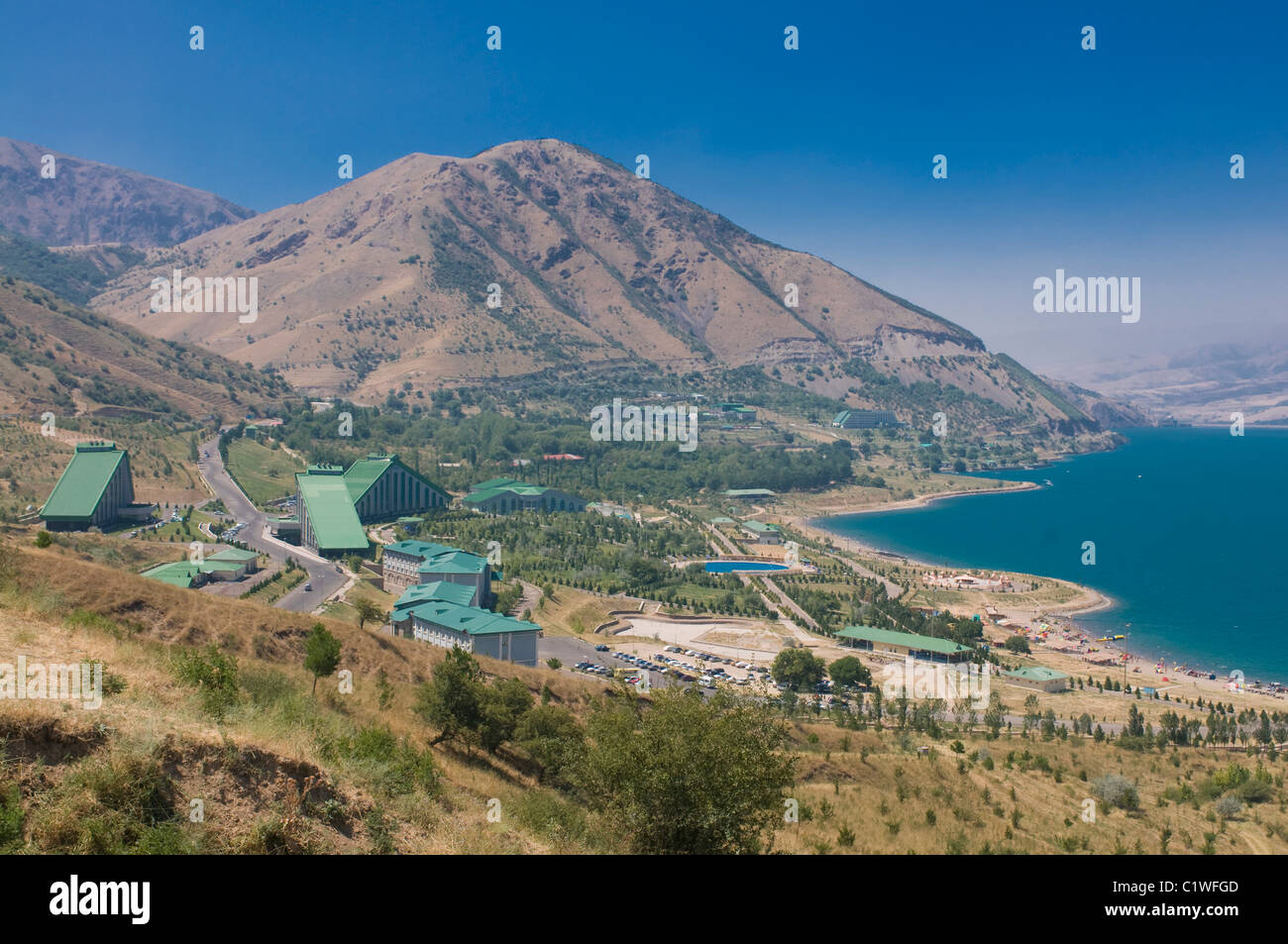 Usbekistan, Chimkar, Ugam Chatkal-Nationalpark, Chorvoq Reservoir Stockfoto