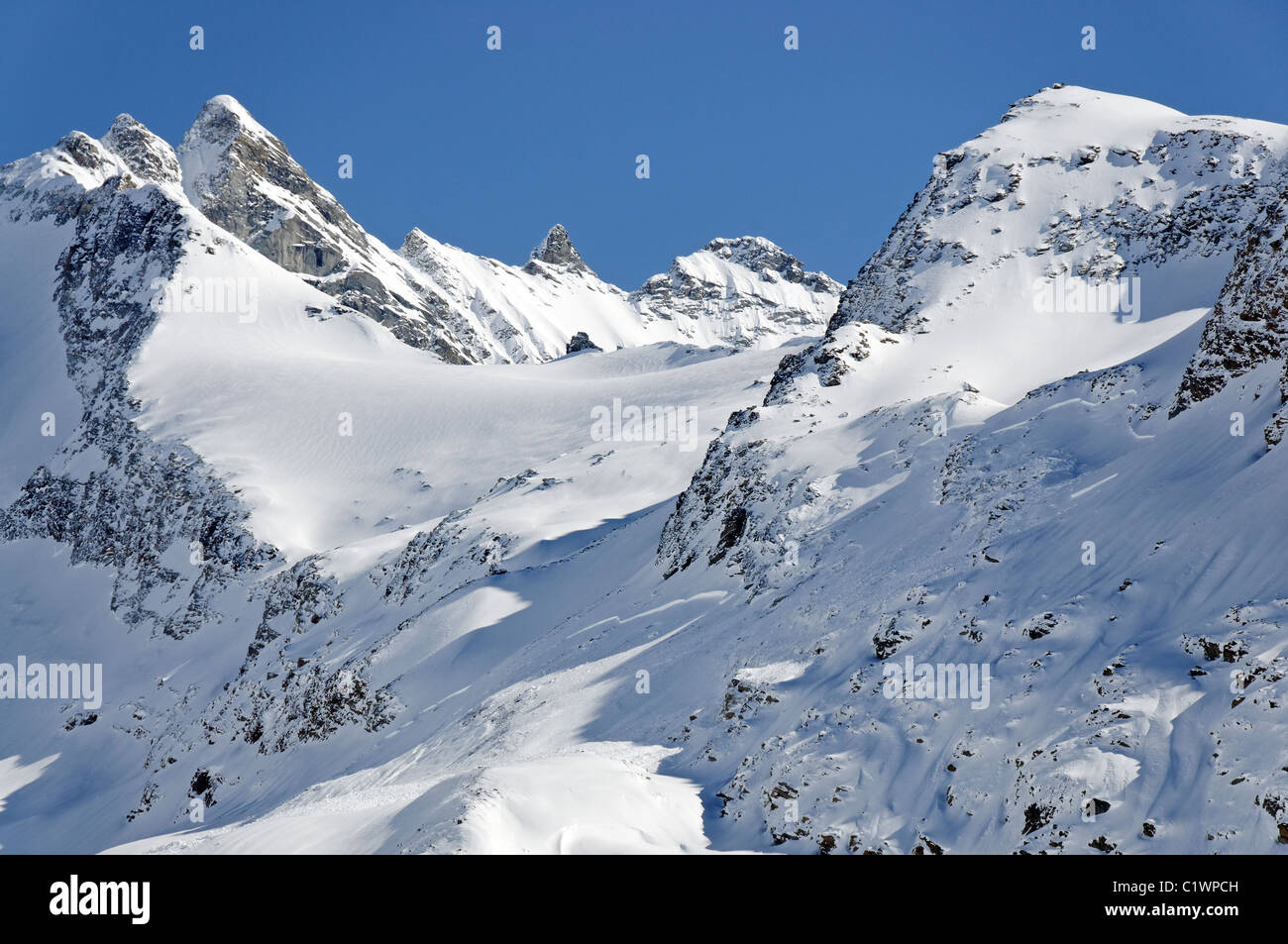 Skitouren in der Haute Maurienne Region Frankreichs Stockfoto